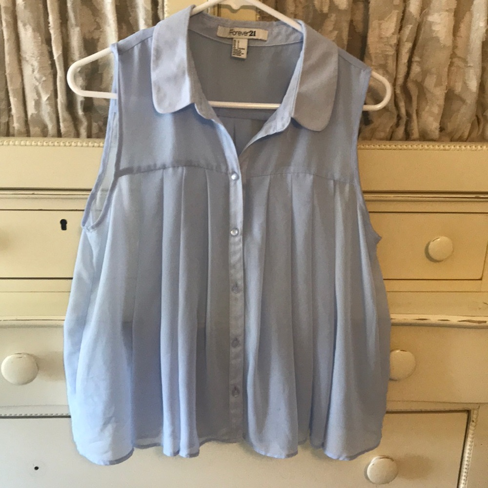 Light blue top